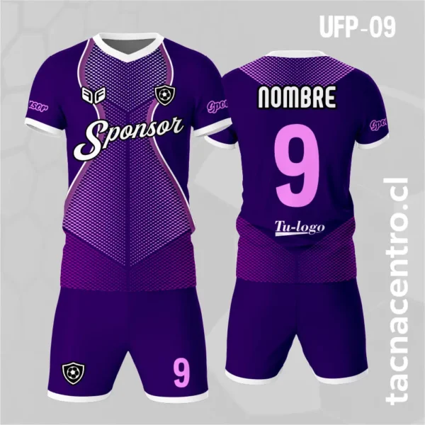 Uniforme de Futbol Negro con Café 2 Uniforme de Futbol morado lila