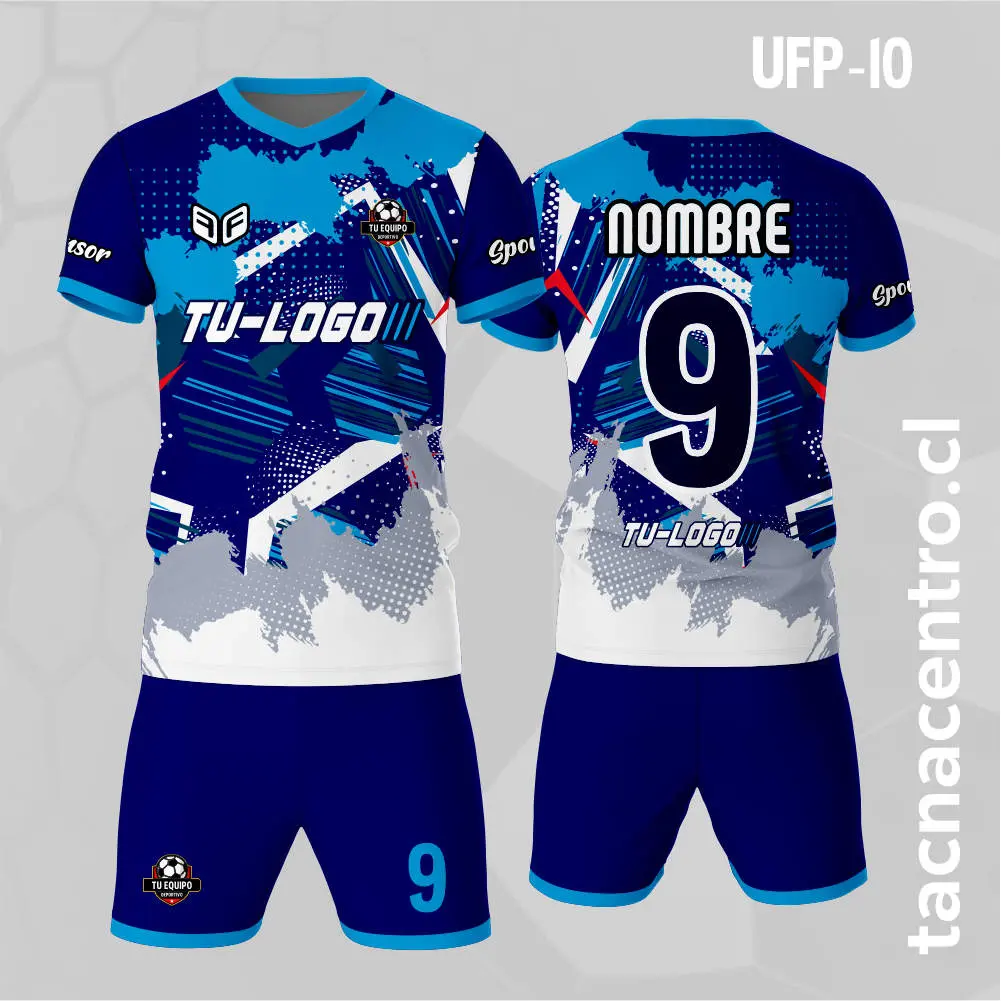 Uniforme de Futbol Azul Celeste Blanco