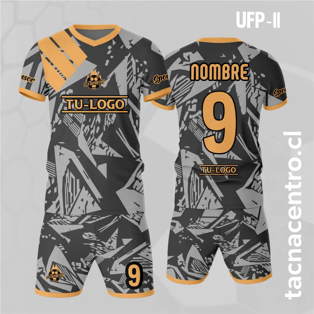 Uniforme de Futbol Gris Dorado