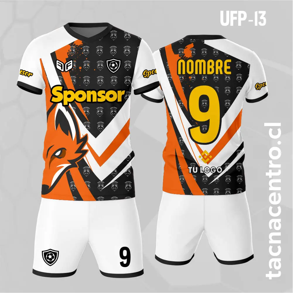 Uniforme de Futbol Fox Naranja Blanco