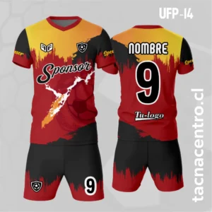 Uniforme de Futbol naranja rojo negro