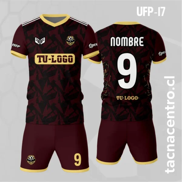Uniforme de Futbol Morado Rosado 2 Uniforme de Futbol guinda cafe