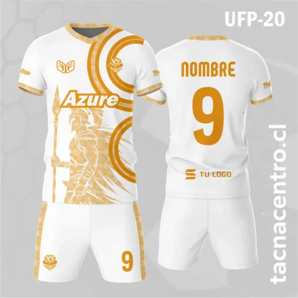 Uniforme de Futbol 300 Blanco Dorado 1 Uniforme de Futbol 300 Blanco Dorado