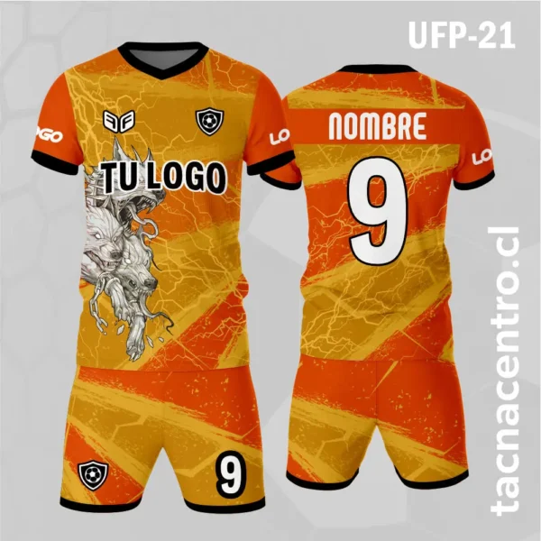 Uniforme de Futbol 3 Perros Naranja 1 Uniforme de Futbol 3 Perros Naranja