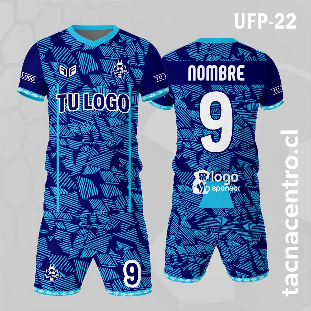 Uniforme de Futbol Rayas Azul Celeste