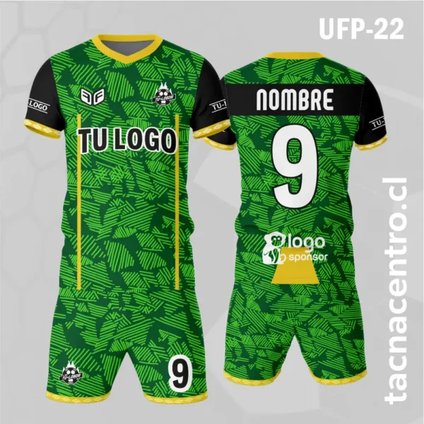 Uniforme de Futbol Rayas Azul Celeste 2 Uniforme de Futbol Rayas verde amarillo