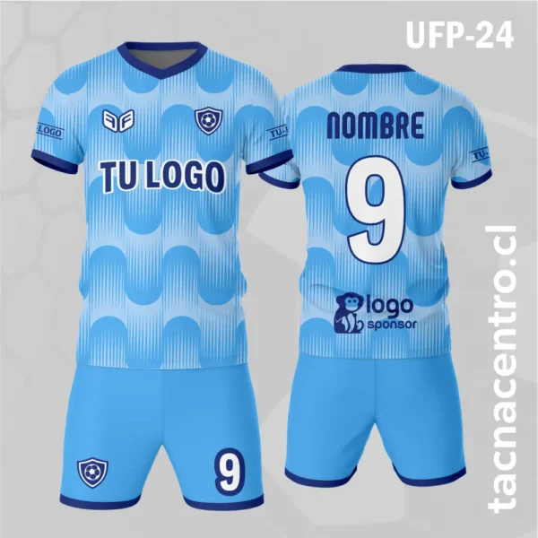 Uniforme de Futbol Ondas Celeste 1 Uniforme de Futbol Ondas Celeste