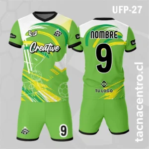 Uniforme de Futbol verde amarillo blanco