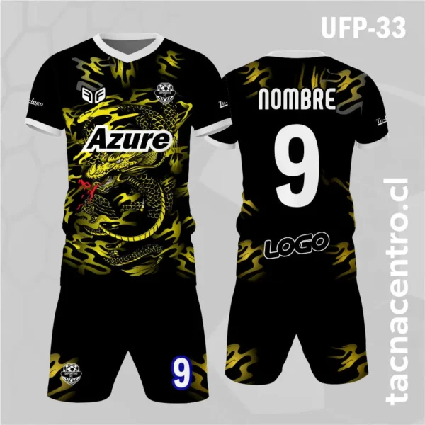 Uniforme de Futbol Dragon Azul 2 Uniforme de Futbol Dragon negro
