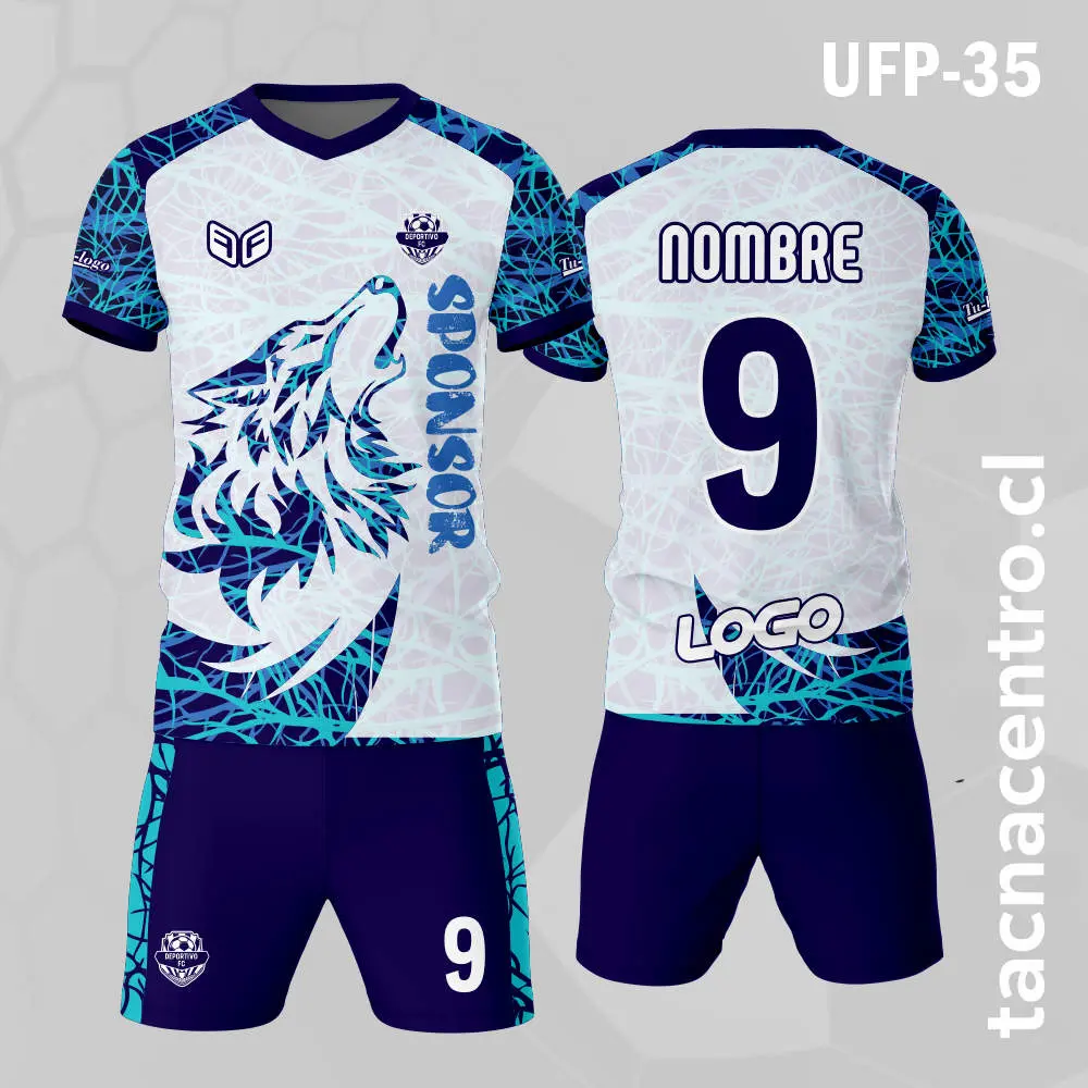 Uniforme de Futbol Lobo Hielo Blanco