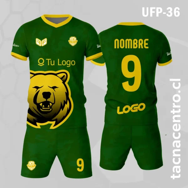 Uniforme de Futbol Oso Azul 2 Uniforme de Futbol Oso verde