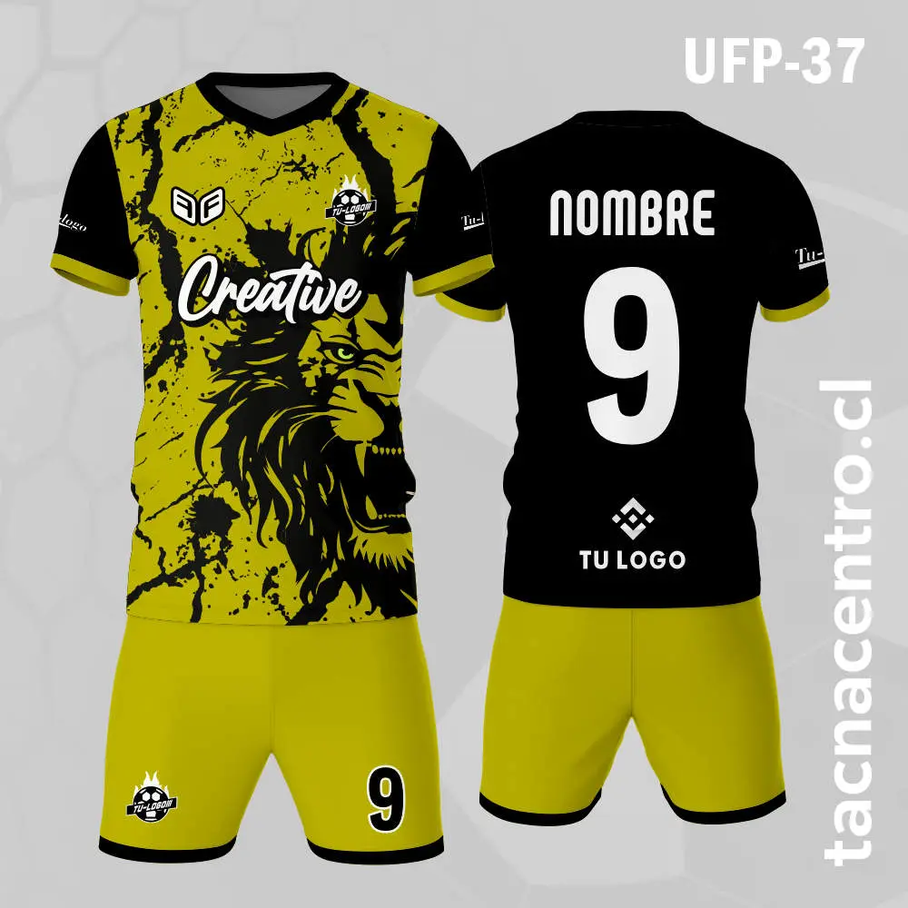 Uniforme de Futbol Amarillo Leon Negro