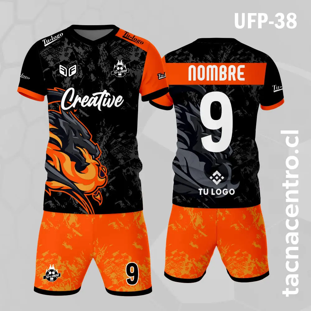 Uniforme de Futbol Negro Dragon Fuego Tacna Centro