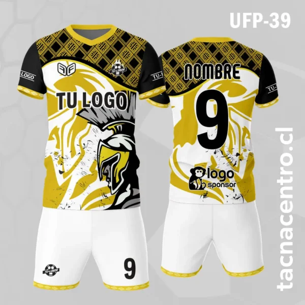 Uniforme de Futbol Soldado Blanco Dorado 1 Uniforme de Futbol Soldado Blanco Dorado
