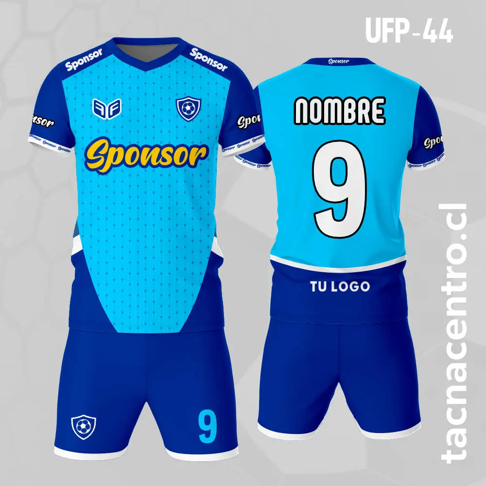 Uniforme de Futbol Celeste con Puntos