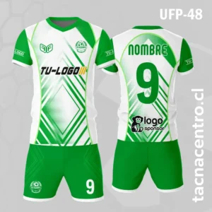 Equipos de Futbol Completos Personalizados 19 Uniforme de Futbol Blanco Short Verde