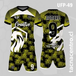 Equipos de Futbol Completos Personalizados 18 Uniforme de Futbol Negro Escudo Leon