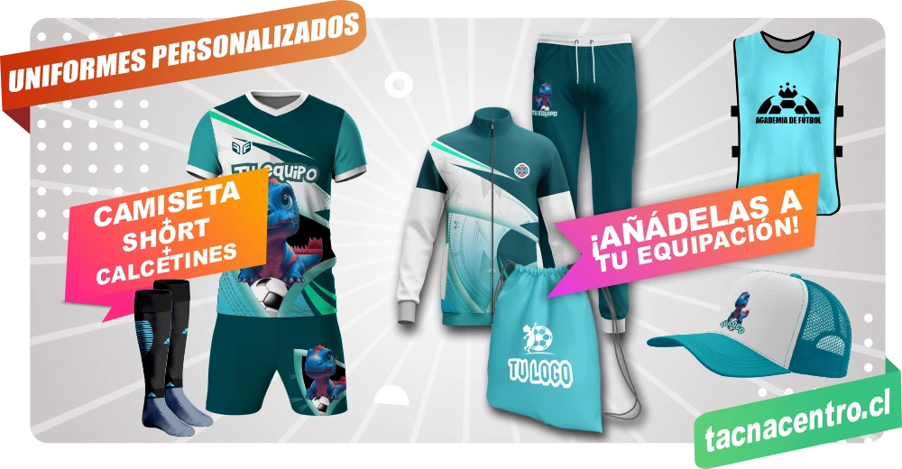 equipos de futbol para niños uniformes personalizados chile