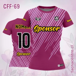 Camisetas de Futbol para Mujeres 7 Camiseta de futbol femenino morada con rayas lilas