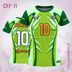 Modelos de Camisetas de Futbol Femenino 102 Camiseta de futbol femenino verde pacay y oscuro
