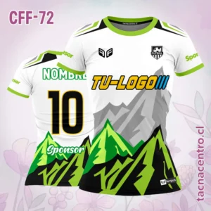 Modelos de Camisetas de Futbol Femenino 22 Camiseta de futbol femenino blanco con montañas verdes