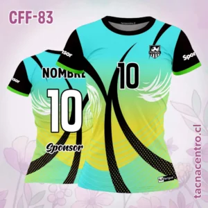 Modelos de Camisetas de Futbol Femenino 29 Camiseta de futbol femenino Celeste amarillo líneas negras