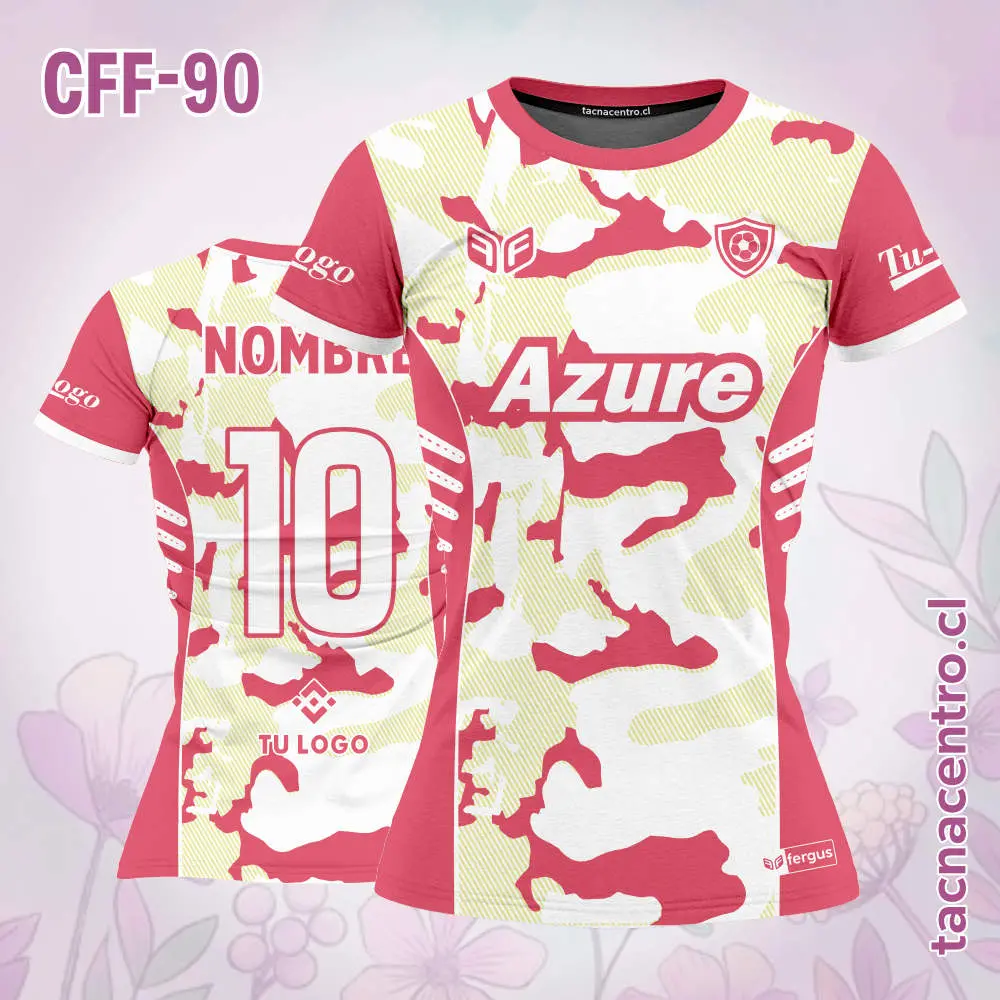 Camiseta de futbol femenino Rosado con amarillo bebe