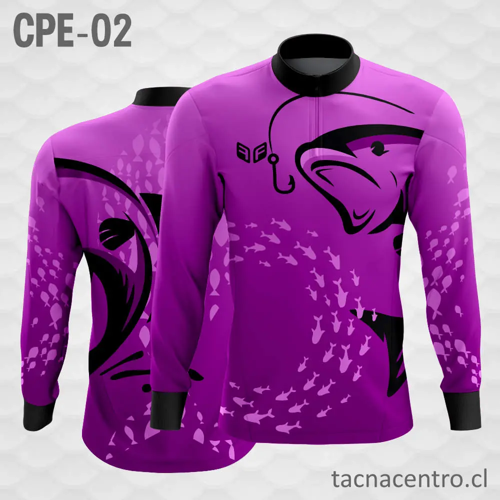 Camiseta de Pesca Anzuelo Morado