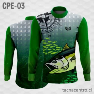 Camiseta de Pesca Brujula Verde