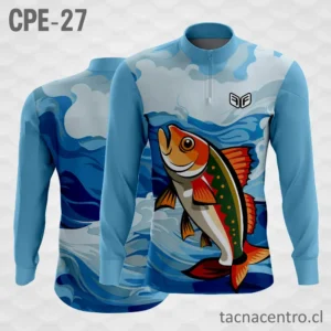 Camiseta de Pesca Olas y Nubes