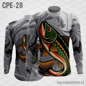 Camiseta de Pesca Olas Grises