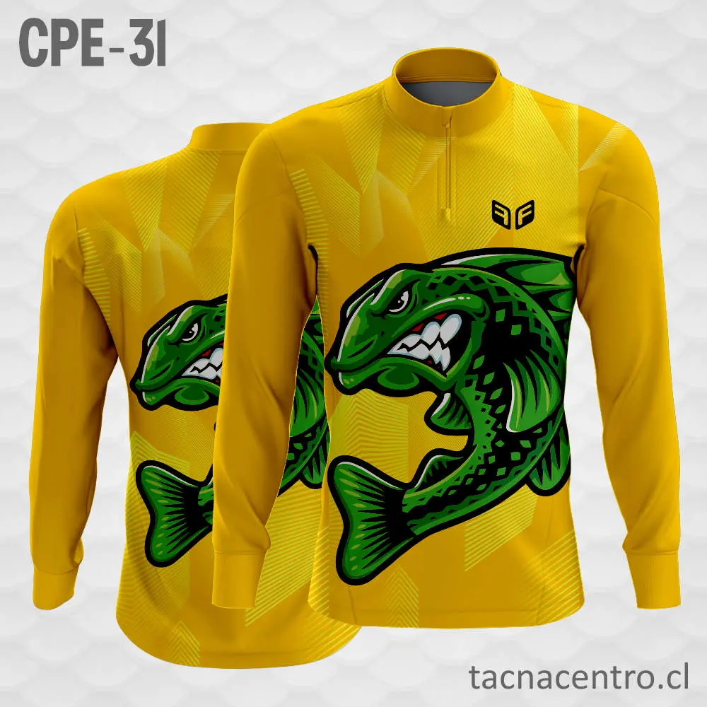 Camiseta de Pesca Amarillo Pez Furioso