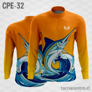 Camiseta de Pesca Naranja Pez Espada