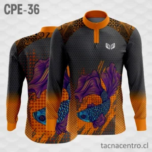 Camiseta de Pesca Pescado Doble Cola negro