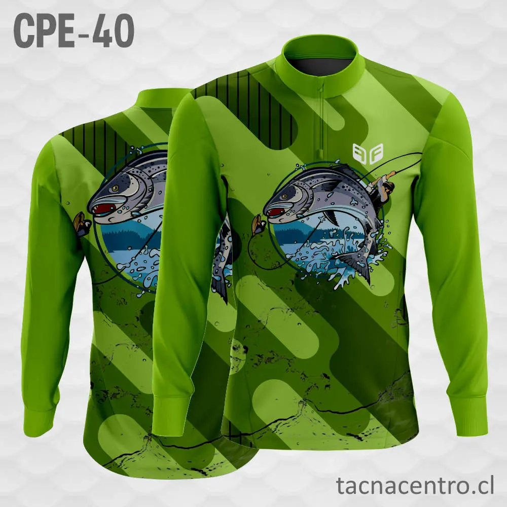 Camiseta de Pesca Verde Pez Anzuelo