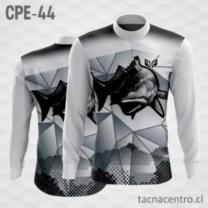 Camiseta de Pesca blanco Rayas Pescado