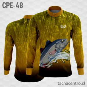 Camiseta de Pesca Pescado amarillo Olas