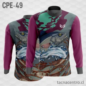Camiseta de Pesca Cardumen morado