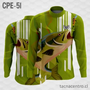 Camiseta de Pesca verde Naranja Pez