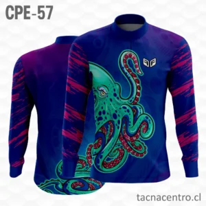 Camiseta de Pesca Pulpo Gris