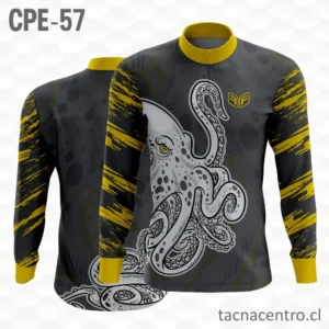 Camiseta de Pesca Pulpo Gris