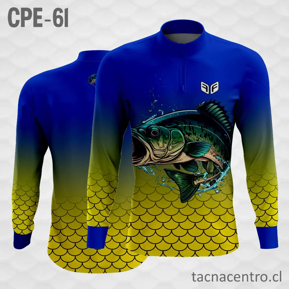 Camiseta de Pesca Escamas Amarillas