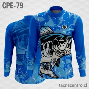 Camiseta de Pesca azul celeste