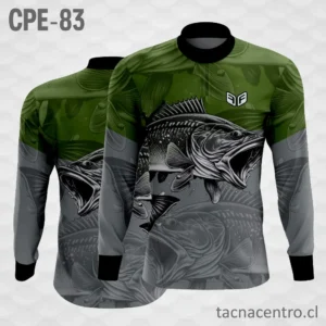 Camiseta de Pesca verde gris