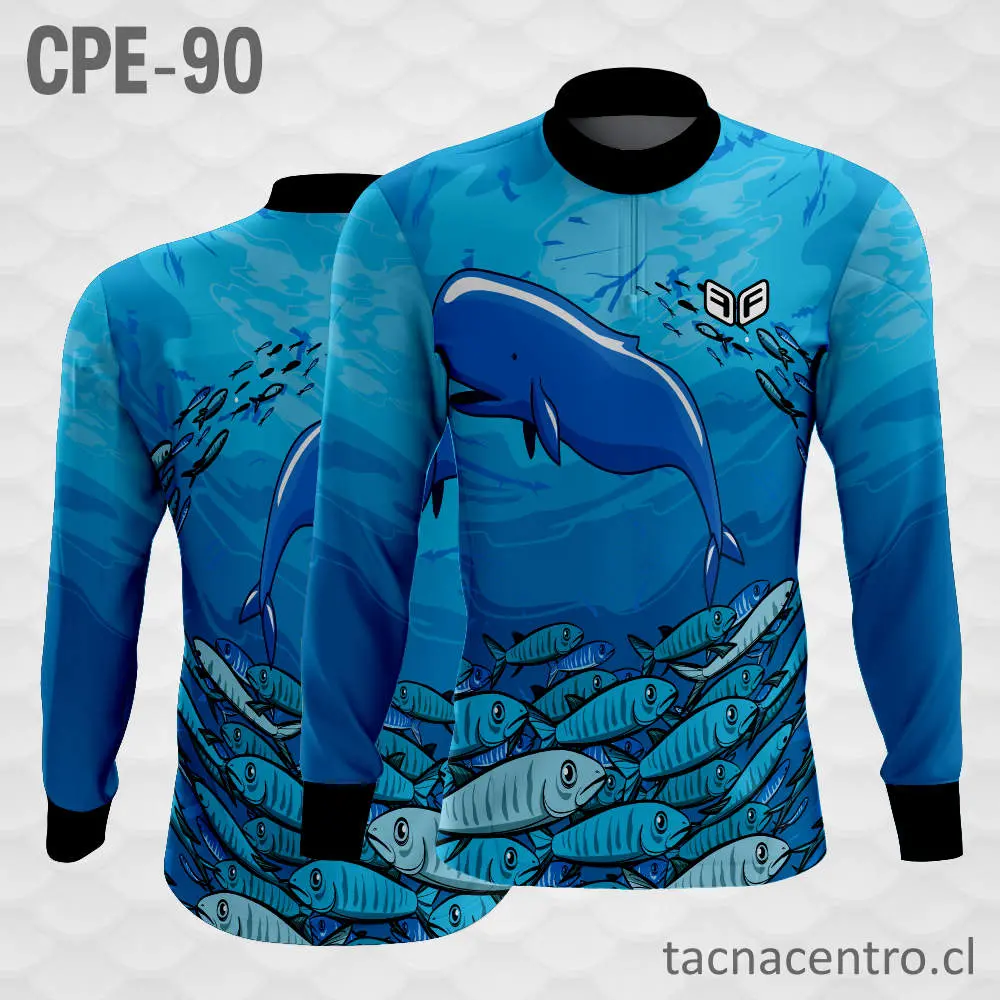 Camiseta de Pesca Ballena y Cardumen