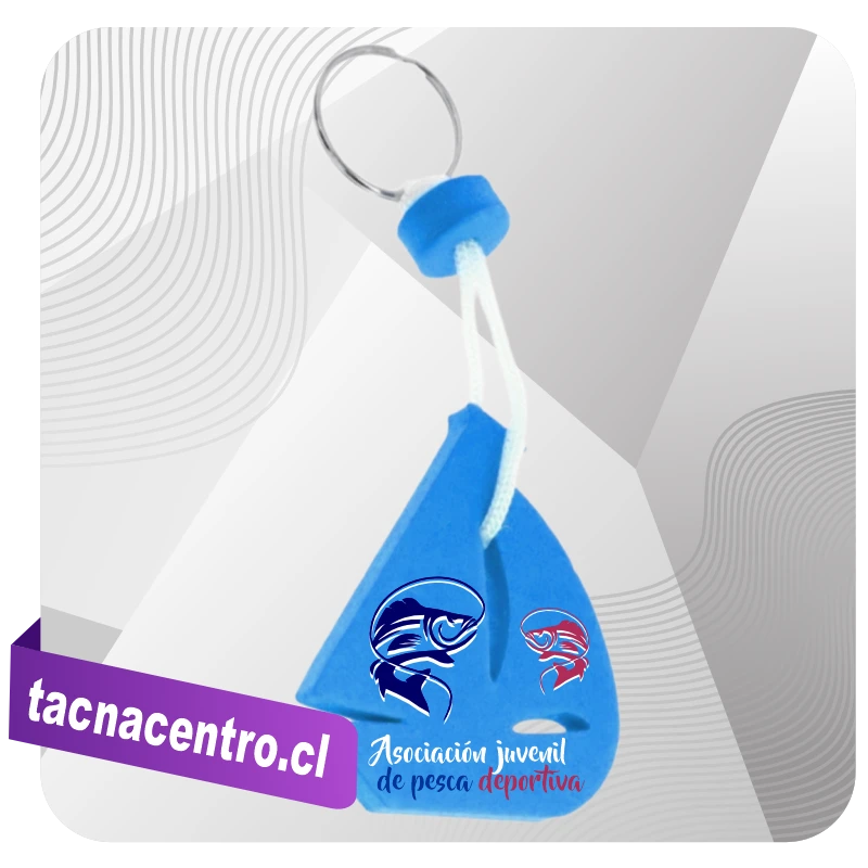 llavero de goma eva personalizado con logo corporativo
