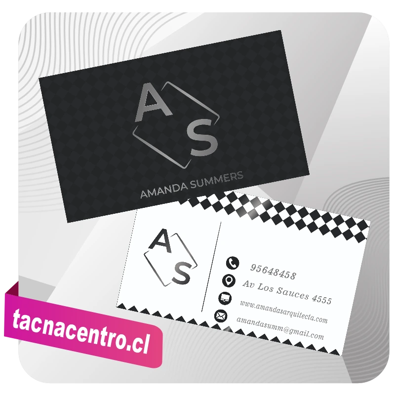 tarjetas de presentacion sectorizadas modelo con impresion personalizada chile