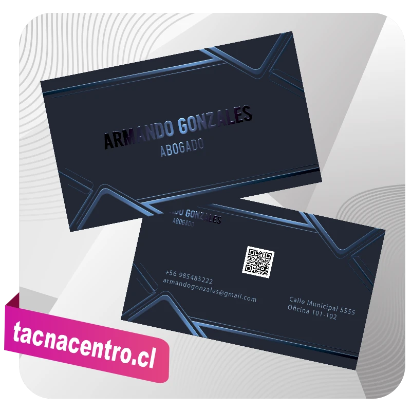 tarjetas de presentacion sectorizadas modelo con impresion personalizada chile