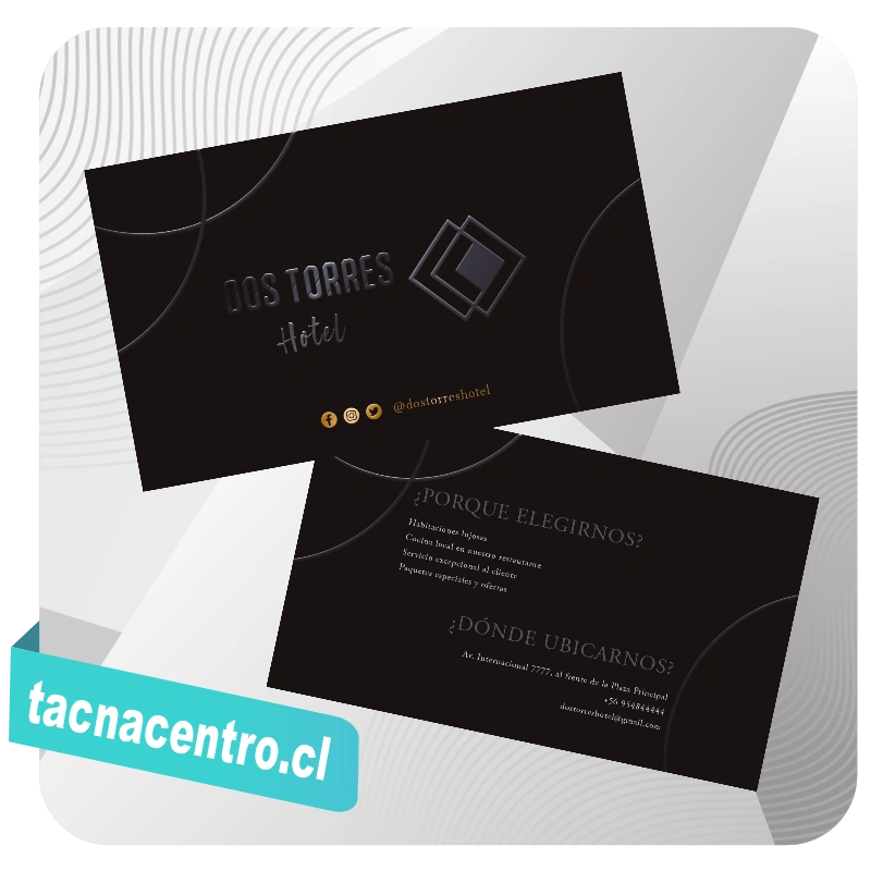 tarjetas de presentacion sectorizadas modelo con impresion personalizada chile