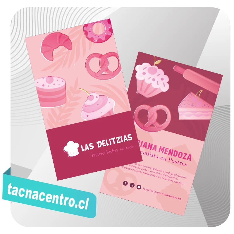 tarjetas de presentacion sectorizadas modelo con impresion personalizada chile